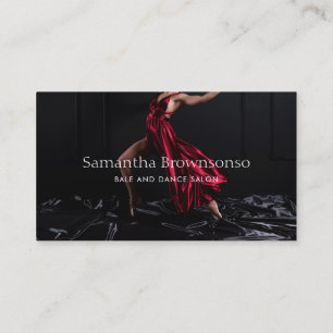 Elegant Dance Studio Instructor Custom Photo Business Card