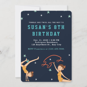 Elegant Dancer Birthday Party Invitation