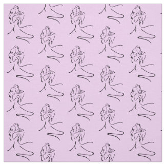 Elegant Dancers Motif Fabric