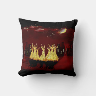 Elegant dancers throw pillow