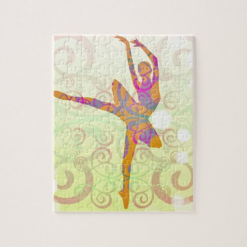 Elegant Dancing Ballerina Jigsaw Puzzle