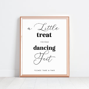 Elegant Dancing Feet Shoes Favor Wedding Sign