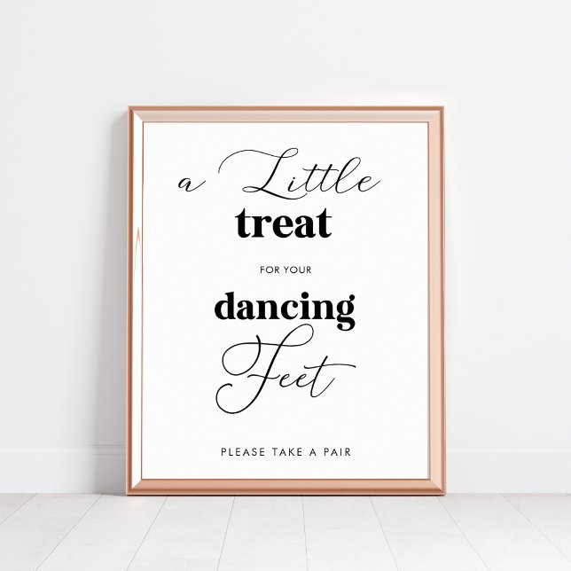 Elegant Dancing Feet Shoes Favor Wedding Sign (Creator Uploaded)