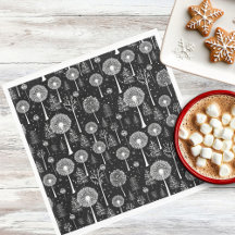 Elegant Dandelion and Christmas Tree