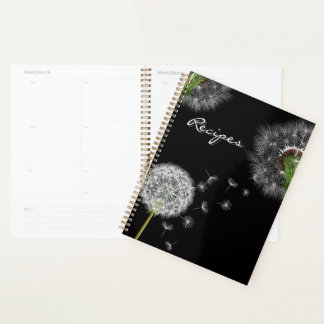 Elegant Dandelion Recipe Book Cover Planner