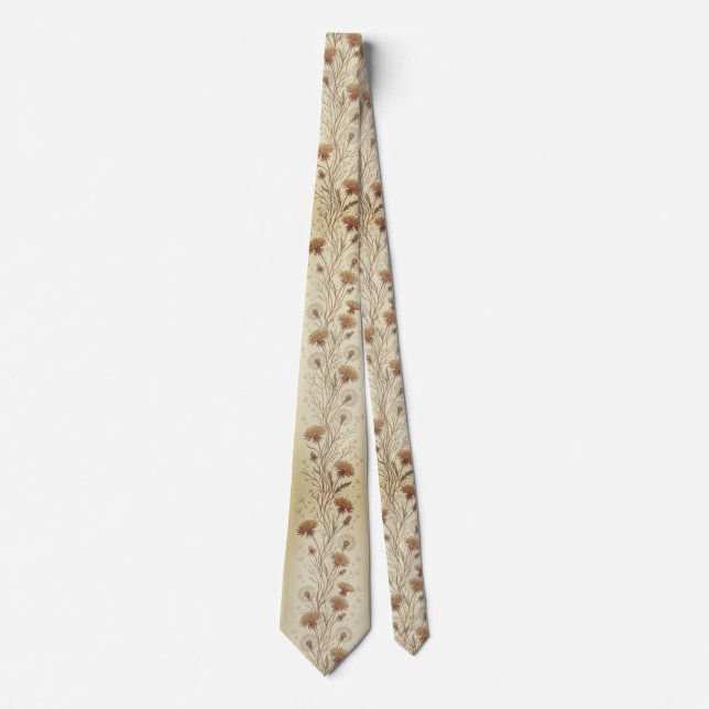Elegant Dandelion Seed Neck Tie (Front)
