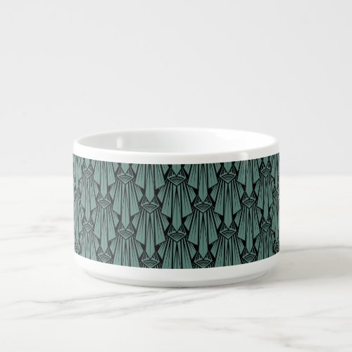 Elegant dark art deco abstract geometric elements  bowl