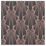 Elegant dark art deco abstract geometric elements fabric