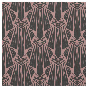 Elegant dark art deco abstract geometric elements fabric