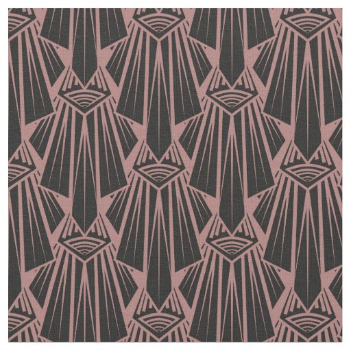 Elegant dark art deco abstract geometric elements fabric