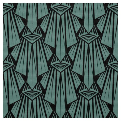 Elegant dark art deco abstract geometric elements fabric