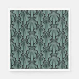 Elegant dark art deco abstract geometric elements napkins