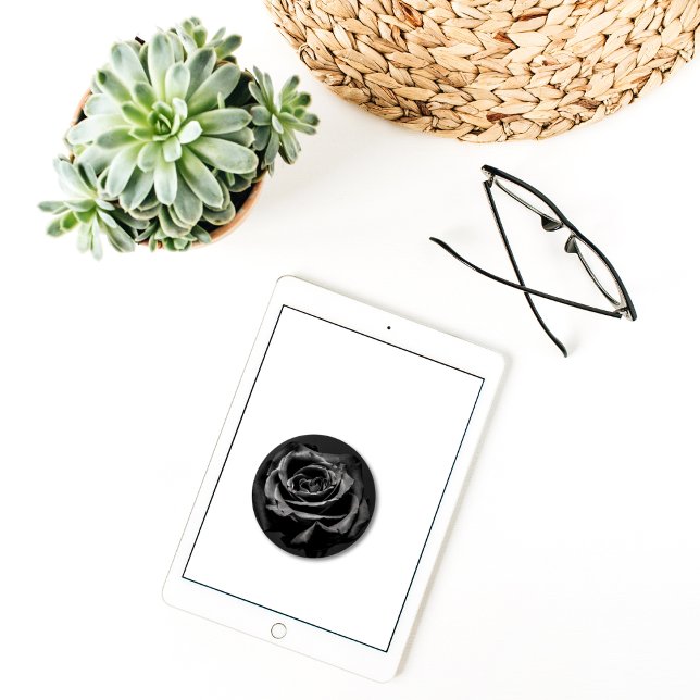 Elegant Dark Black Rose Floral  Paperweight (Creator Uploaded)