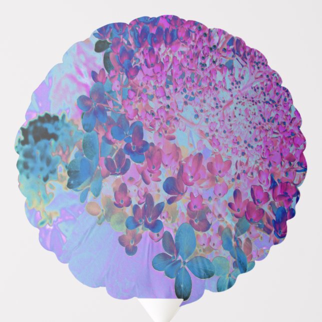 Elegant Dark Blue and Magenta Limelight Hydrangea Balloon (Front)
