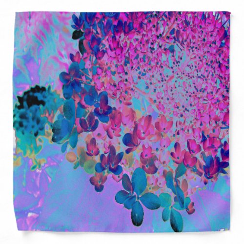 Elegant Dark Blue and Magenta Limelight Hydrangea Bandana