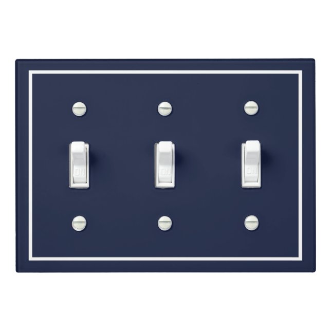 Elegant Dark Blue   Light Switch Cover (In Situ)