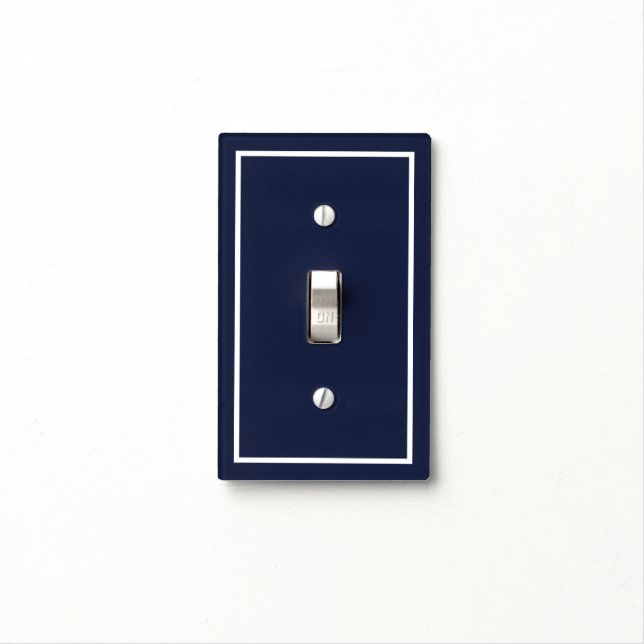 Elegant Dark Blue  Light Switch Cover (In Situ)