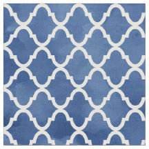 Elegant Dark Blue Watercolor Quatrefoil Pattern