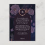 Elegant Dark Boho Floral Arch Rose Gold Wedding Enclosure Card