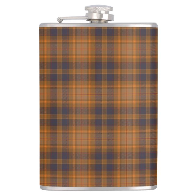 Elegant Dark Brown Dad's  Flask (Front)