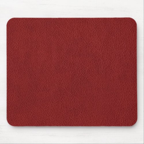 Elegant Dark Brown Faux Leather Look Template Mouse Pad