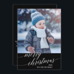 Elegant Dark Calligraphy Year In Review Photo Holiday Card<br><div class="desc">This elegant dark calligraphy year in review photo holiday card is the perfect simple Christmas greeting. The neutral design features a minimalist holiday card decorated with romantic and whimsical typography. Personalize the card with your family name, first names, and year. Include a year in review or family newsletter on the...</div>