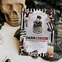 Elegant Dark Circus Halloween Party Invitation