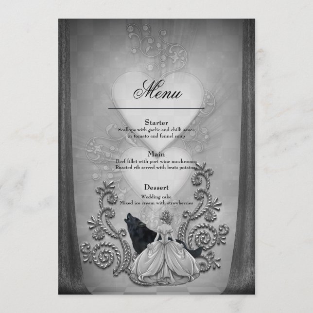 Elegant dark design  menu (Front)