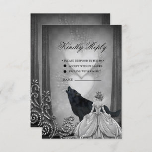 Elegant dark design RSVP card