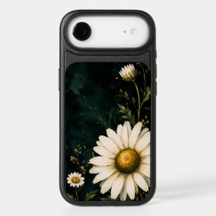 Elegant Dark Emerald Daisy Floral Gold iPhone 17 Air Case