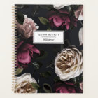 Elegant Dark Floral on Black | Personalized