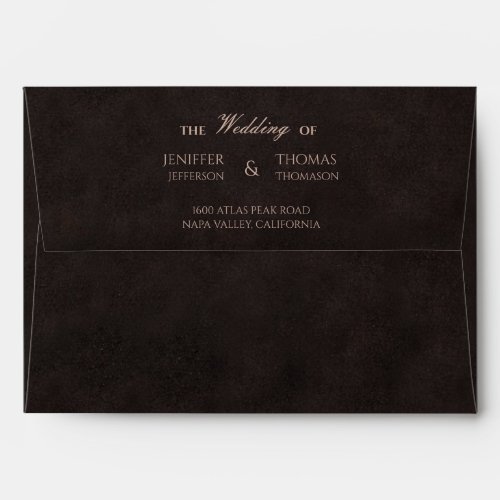 Elegant dark Gothic Halloween Wedding Envelope