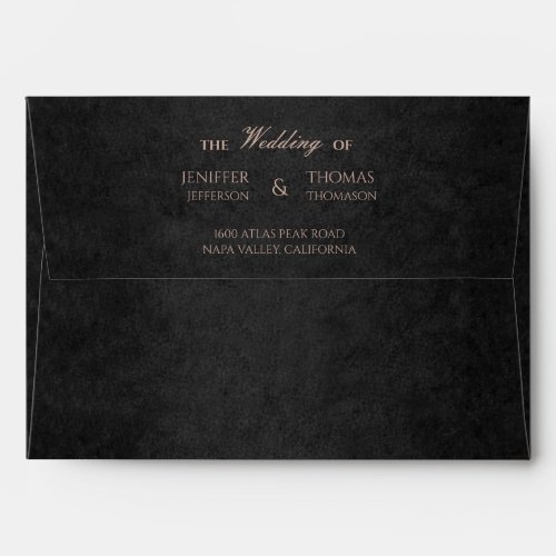 Elegant dark Gothic Halloween Wedding Envelope