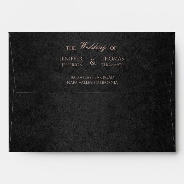 Elegant dark Gothic Halloween Wedding Envelope (Back (Top Flap))