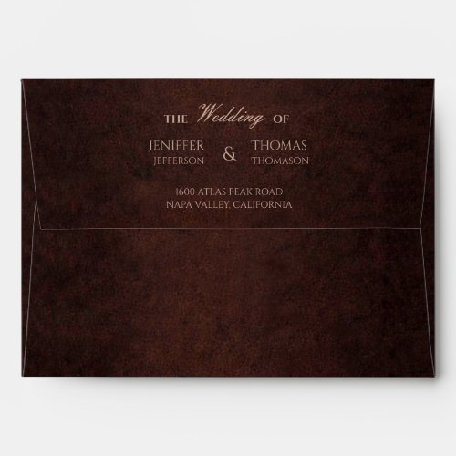 Elegant dark Gothic Halloween Wedding Envelope