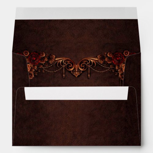 Elegant dark Gothic Halloween Wedding Envelope