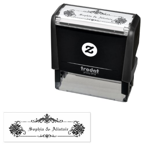 Elegant Dark Gothic Rubber Stamp