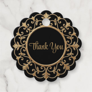 Elegant Dark Gothic Wedding Favor Tag