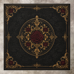 Elegant Dark Gothic Wedding Floor Decal