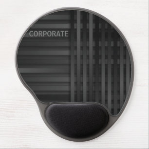 Elegant Dark Gray Corporate Business Mousepad. Gel Mouse Pad