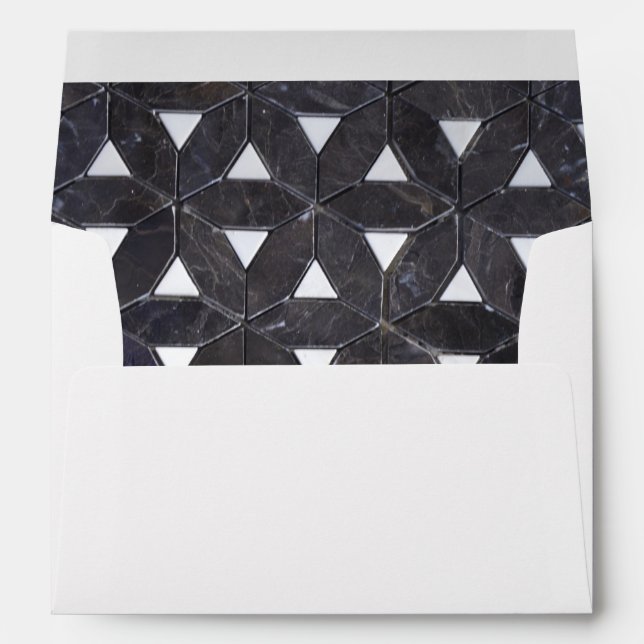 Elegant dark gray flower of life pattern envelope (Back (Bottom))