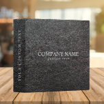 Elegant Dark Gray Leather Look Personalized<br><div class="desc">Simple clean and elegant design of a black leather texture with fully customizable text in silver color classic font.
The spine has a dark overlay.Totally removable.
Masculine and elegant,  Available on many products.
For help or custom request,  please contact me at citronelladesign@gmail.com</div>