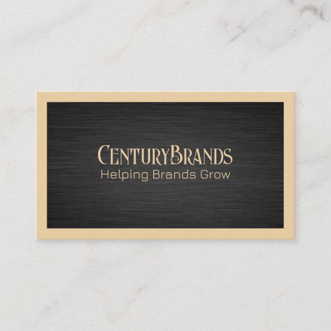 Elegant Dark Gray Texture | Border Business Card (Front)