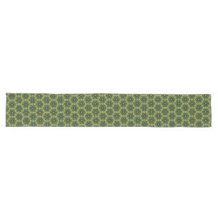 Elegant Dark Green Gold Table Runner