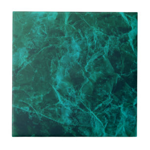 Elegant dark green marble print tile