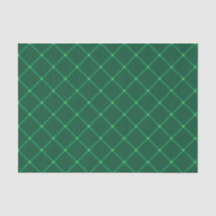 Elegant dark green plaid festive xmas tissue paper