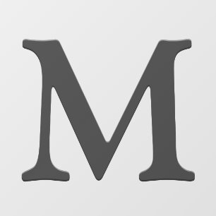 Elegant Dark Grey Custom Monogram Letter Floor Decals