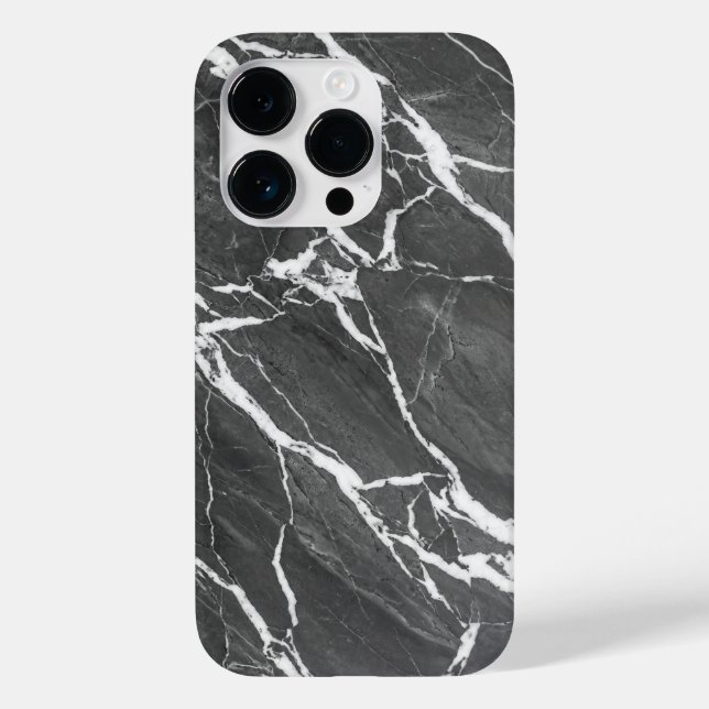 Elegant Dark Grey Marble Texture iPhone Case (Back)