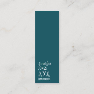 elegant dark hair stylist modern simple budget mini business card