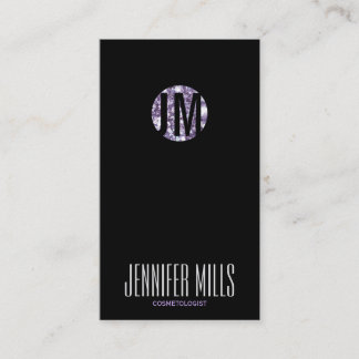 elegant dark jewel hair stylist modern simple business card
